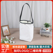 帆布包印logo女生手提单肩购物袋学生便携上班小号文艺棉布袋定制