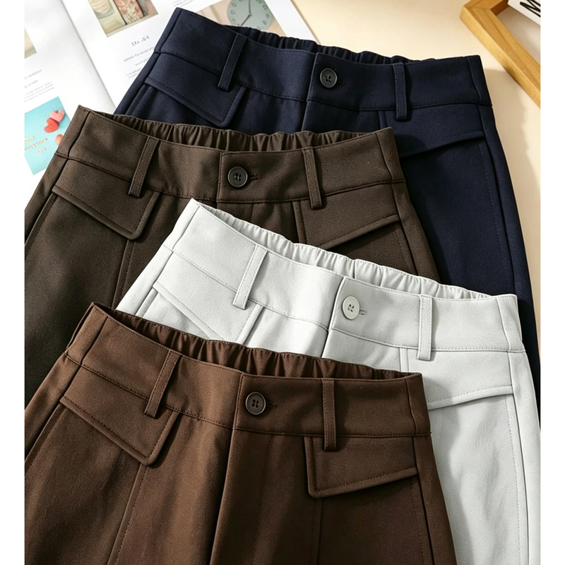 【Luxury High-Fashion】Autumn's Must-Have Pants: Slimming, Figure-Flattering, Mulberry Silk Cloud-Soft Cotton, Fashionable High-Waisted, Versatile, Curved Design 【Luxury High-Fashion】Autumn's Must-Have Pants: Slimming, Figure-Flattering, Mulberry Silk Cloud-Soft Cotton, Fashionable High-Waisted, Versatile, Curved Design