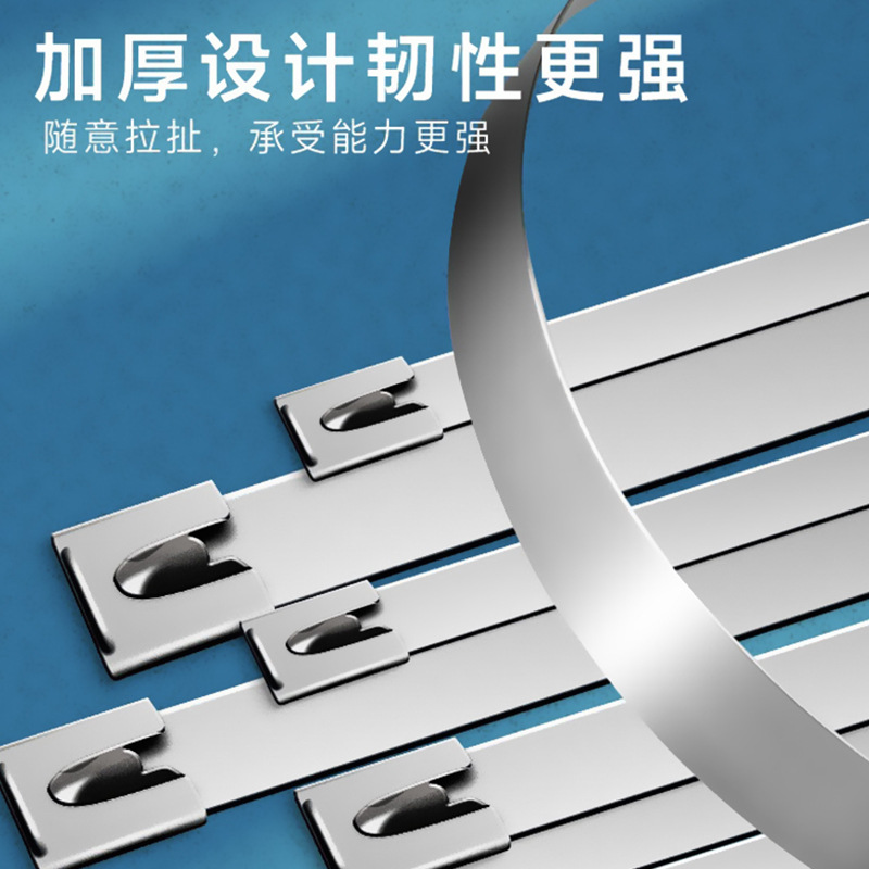 304 stainless steel cable ties wholesale self-locking cable ties metal cable ties buckle cable ties strapping manufacturer