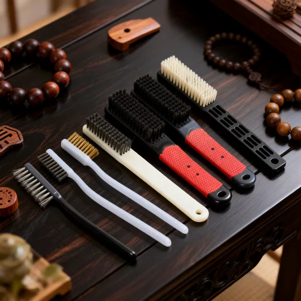 Steel Wire Brush for Polishing, Cleaning, and Removing Paint, Suitable for Crafts, Walnuts, and Shoes, with Black Plastic Handle, Dense Hard and Soft Bristles, Direct Sales from the Manufacturer, Wholesale