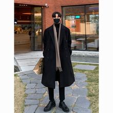 秋冬英伦毛呢大衣男士中长款韩版加厚韩版呢子过膝风衣外套男