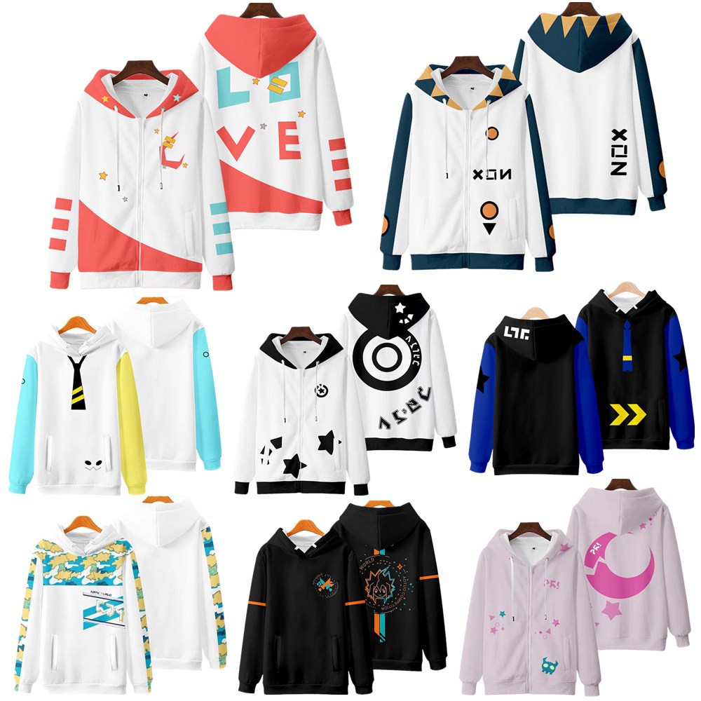 Cross-border concave-convex world anime Palos Lei Shi cosplay digital printing fashion casual hooded sweater men