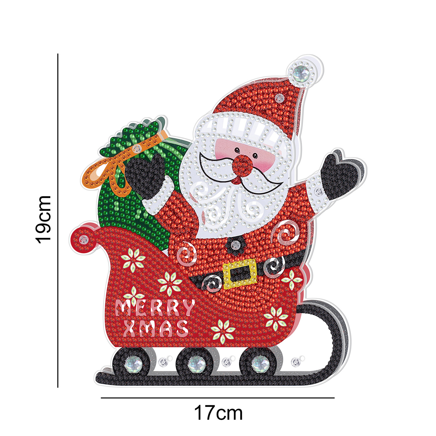 Accesorios para pintura con diamantes, luces decorativas, adornos navideños, muñeco de nieve LED para pintura con diamantes, árbol de Navidad, pintura decorativa para sala de estar.