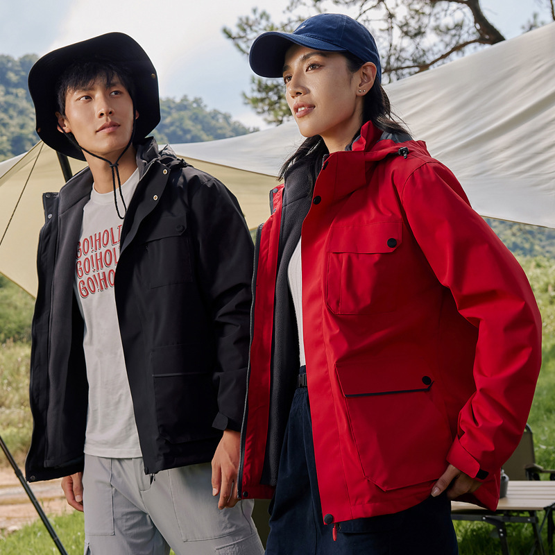 Parker Three-In-One Jacket Workwear Winter Custom Outdoor Mountaineering Clothing Windproof Fleece Jacket with Printed Logo Parker Three-In-One Jacket Workwear Winter Custom Outdoor Mountaineering Clothing Windproof Fleece Jacket with Printed Logo