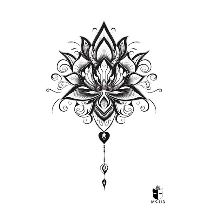 Animal blanco y negro desechable pegatinas de tatuaje belleza pegatinas de tatuaje moda estética patrón de personalidad dama pegatinas de tatuaje