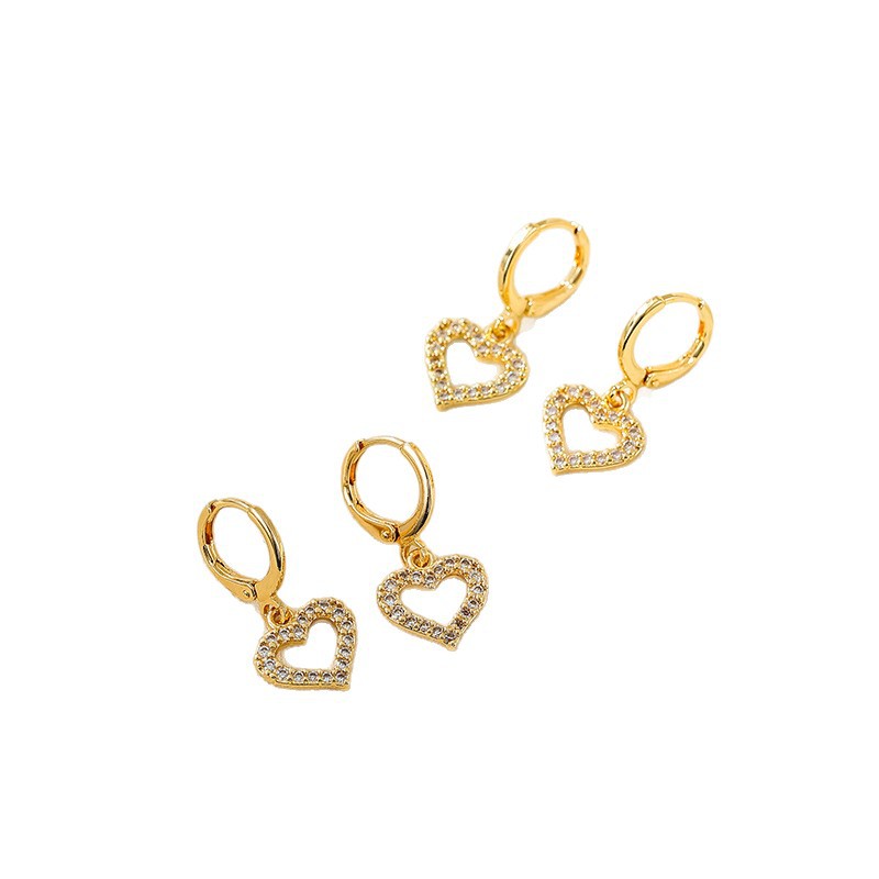Amazon nuevo diseño de nicho único de venta en caliente de amor simple y lujoso ligero aretes de aretes de aretes