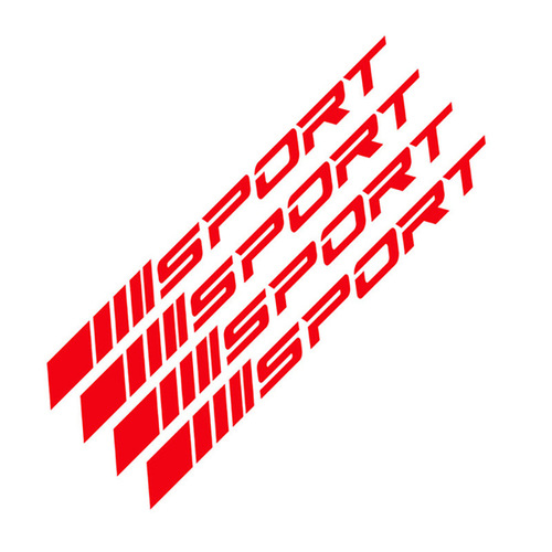 4PCS Sports Style Door Steel Wheel Rim Racing Decals Tire Personalized Decor Sticker for Car