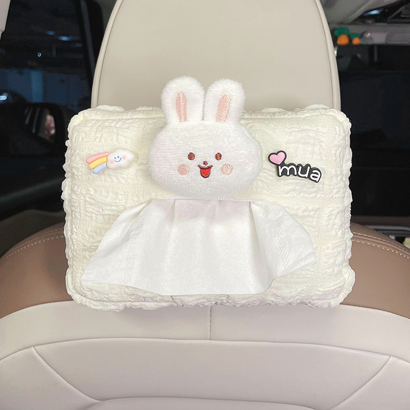 Caja de toallas de automóvil encantadora sensación de alto nivel de automóvil extracción de papel bolsa colgante brazalete sombrilla toallas de papel decoración interior