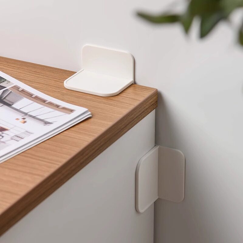 Furniture anti-tip fixator, no-drill wall-mounted bookshelf anti-tip protector, child shoe cabinet stabilizer, table stabilizer Furniture anti-tip fixator, no-drill wall-mounted bookshelf anti-tip protector, child shoe cabinet stabilizer, table stabilizer