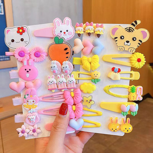 Cute Children Hair Clips New Trend Baby Hair Accessories Girl Short Hair Fringe Clips Hairpins Princess Cartoon Headbands
