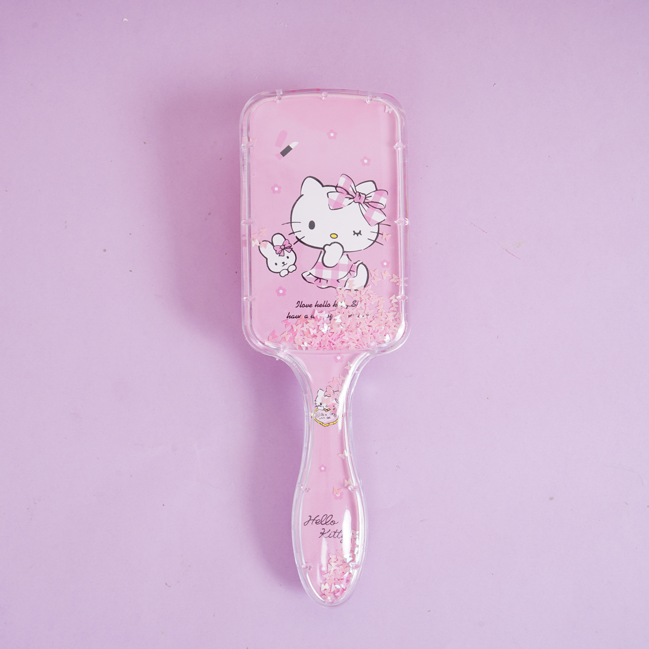 KT gato rocker pein cuadrado pein de pelo rizado caricatura encantador corazón de una niña Sanrio Kitty Gato masaje de aire acústico