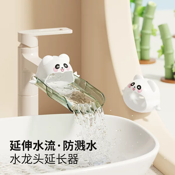 Cute Cartoon Panda Faucet Extender, Children's Anti-Splash Handwashing Device, Water Guide Channel Gadget