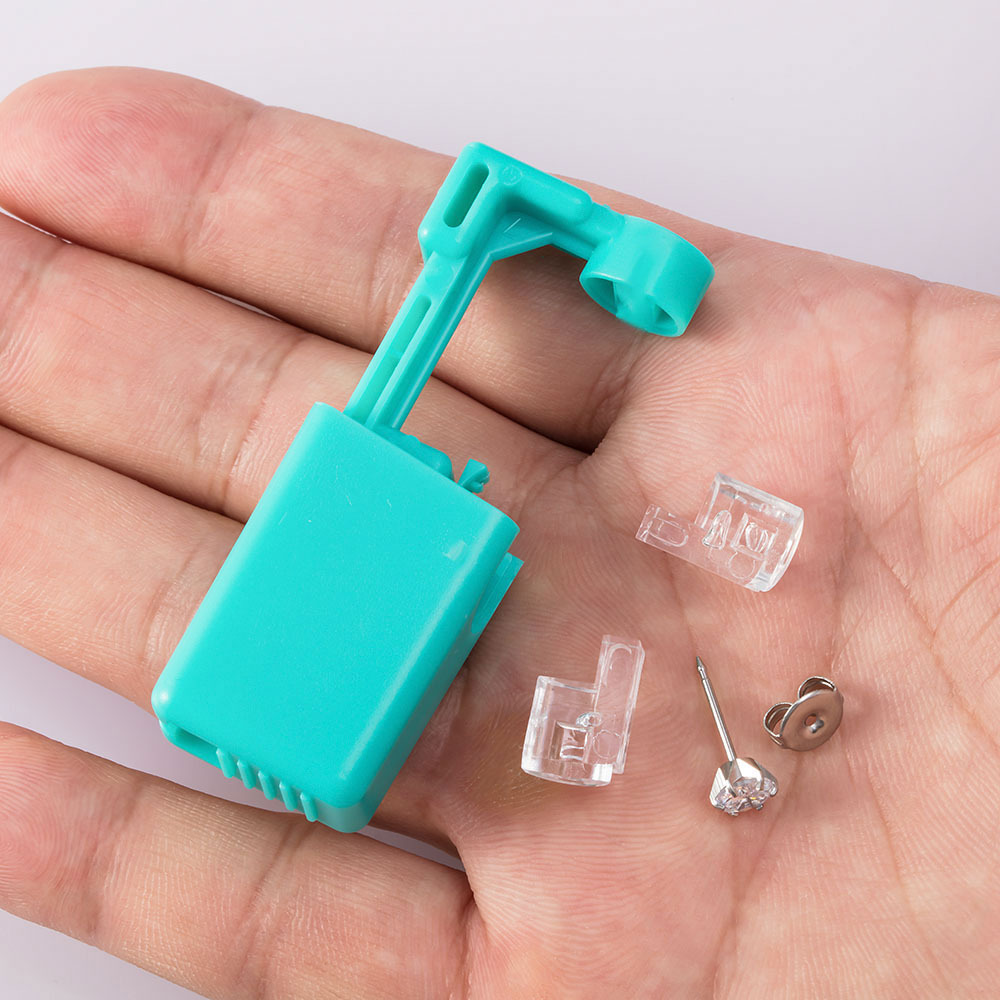 Fashion Solid Color Stainless Steel Plastic Inlay Artificial Gemstones Puncture aids 1 Piece