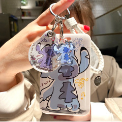 Couple Card Holder ID Case Student Meal Card Metro Bus Pass Access Card Pickup Card Keychain Integrated Hard Shell Cute