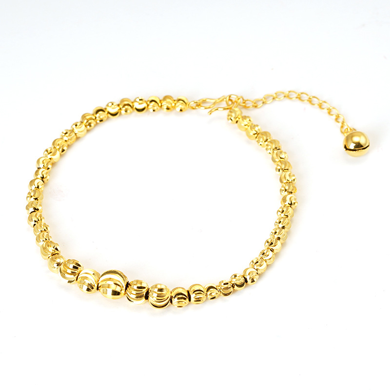 Pulsera de cuentas flash de moda retro para mujer transmisión en vivo en línea celebridad arena pulsera de oro transfronteriza venta caliente fuente de fábrica al por mayor