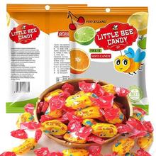 小蜜蜂批发夹心果汁水果爆浆软糖俄罗斯风味喜糖如胜休闲零食食品