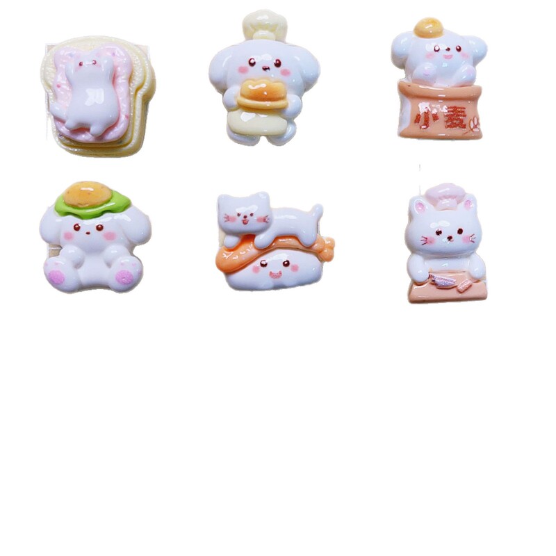 迷你萌趣小动物卡通美甲饰品diy发夹耳饰手工diy树指配件|undefined