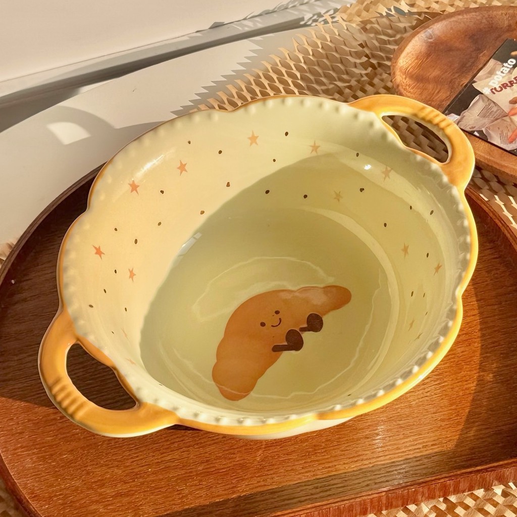 [Croissant] 8.5-inch double-eared soup bowl