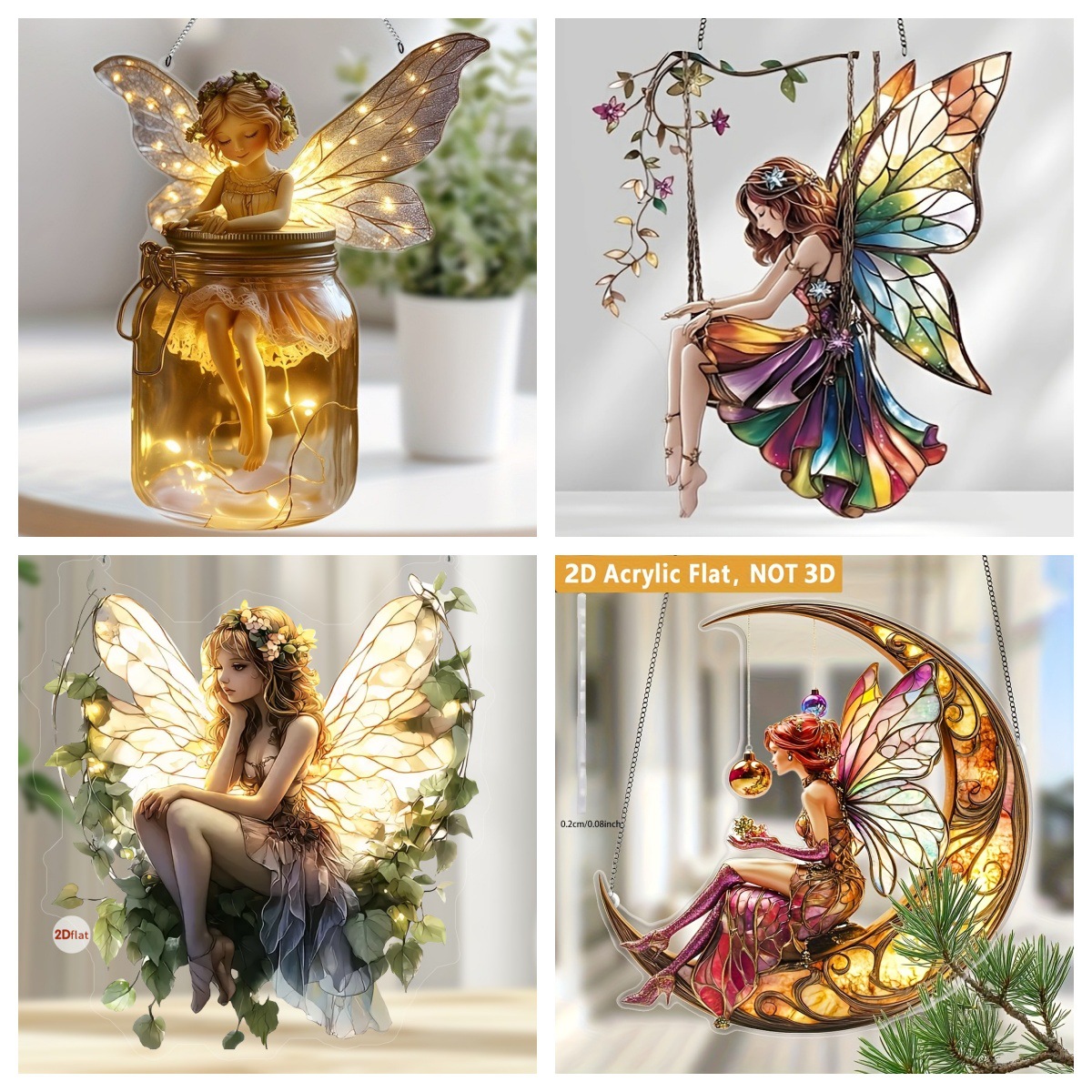 Amazon Wings 2D plano acrílico pared colgante ventana colgante para decoración interior y exterior