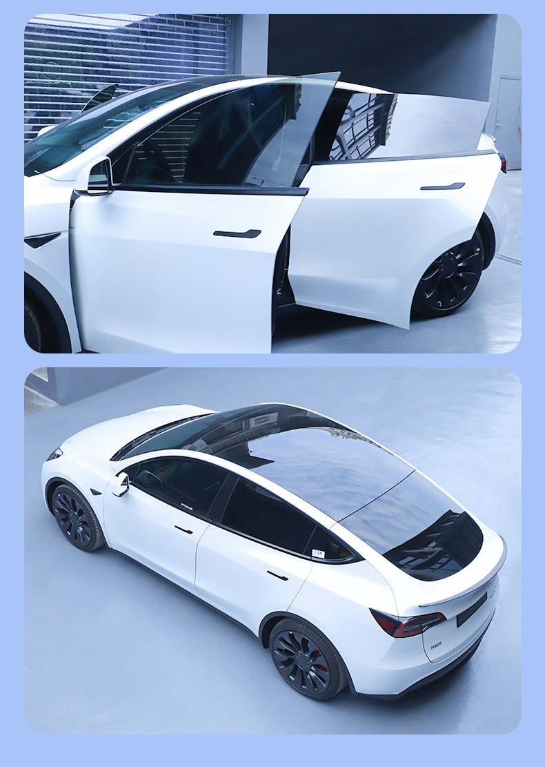 Suitable for Tesla Sunshade Curtain Model Y/3 Roof Sunroof Cooling Sunshade Canopy Ice Armor Film Accessories Black