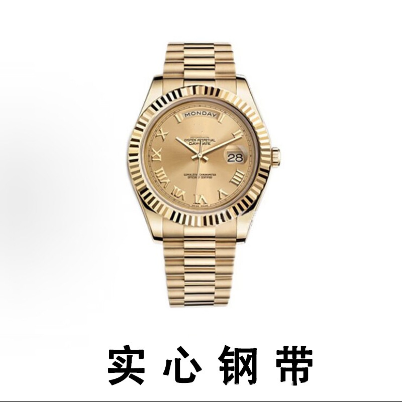 Gray Diamond Datejust Series Imitation Mechanical Sweeping Seconds Movement Waterproof Day Display Luminous Fashion Men's Watch Solid Steel Band Gray Diamond Datejust Series Imitation Mechanical Sweeping Seconds Movement Waterproof Day Display Luminous Fashion Men's Watch Solid Steel Band