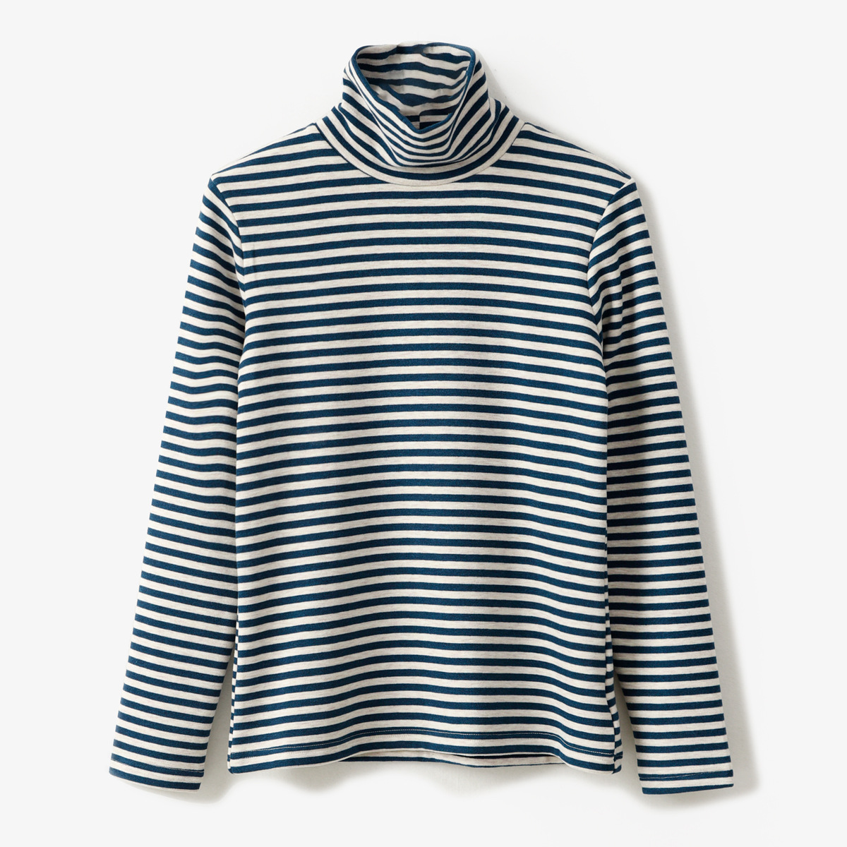 블루 스트라이프 터틀넥 언더 셔츠