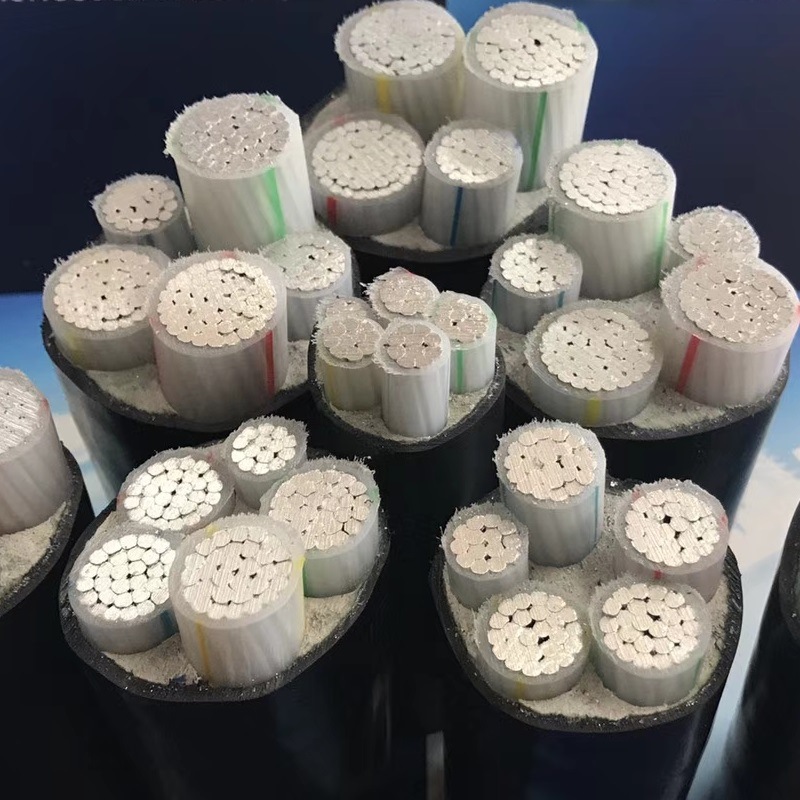 低压铝芯电缆厂家YJLV 4*50+1*25平方架空5芯电缆线 户外三相铝线