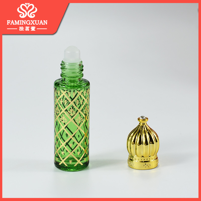 Botella de perfume Xinbo XB18 botella vacía portátil 8ml color bronceado bola botella de vidrio botella de aceite esencial