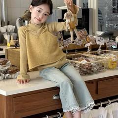 女童毛衣两件套长袖儿童上衣秋装2025新款大童时髦炸街潮牌针织衫