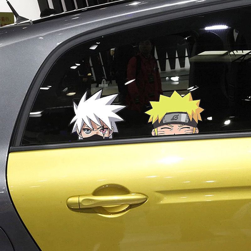 Foreign trade hot sale car stickers decorative car window glass Naruto cartoon stickers body bumper scratch cover