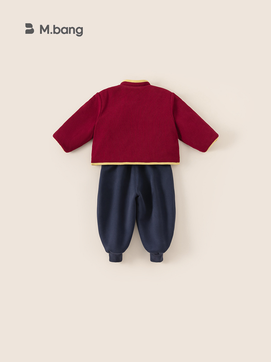 Ropa de Año Nuevo para niños Youbao, ropa de Año Nuevo para niños, ropa de Año Nuevo para niños, vestido de aniversario rojo, ropa de invierno de dos piezas