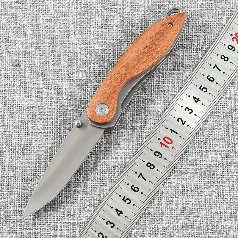 工厂直供不锈钢折叠刀沙比利木小刀多功能户外水果刀折刀随身野营