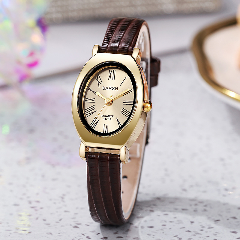 BARSH手表厂家批发新款中古风女士爆款腕表跨境热卖直播金表女表