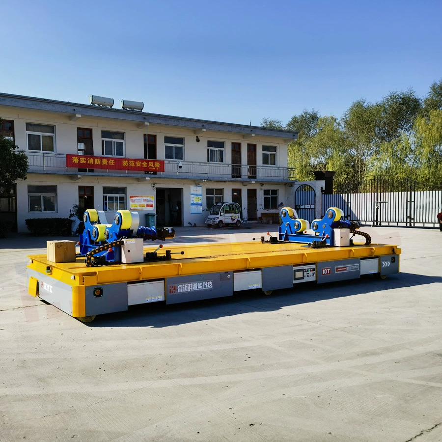 10-тонный напольный транспортёр с всенаправленным горизонтальным перемещением для передвижения в мастерской, способный вращаться на 360 градусов на месте, эффективный и долговечный.