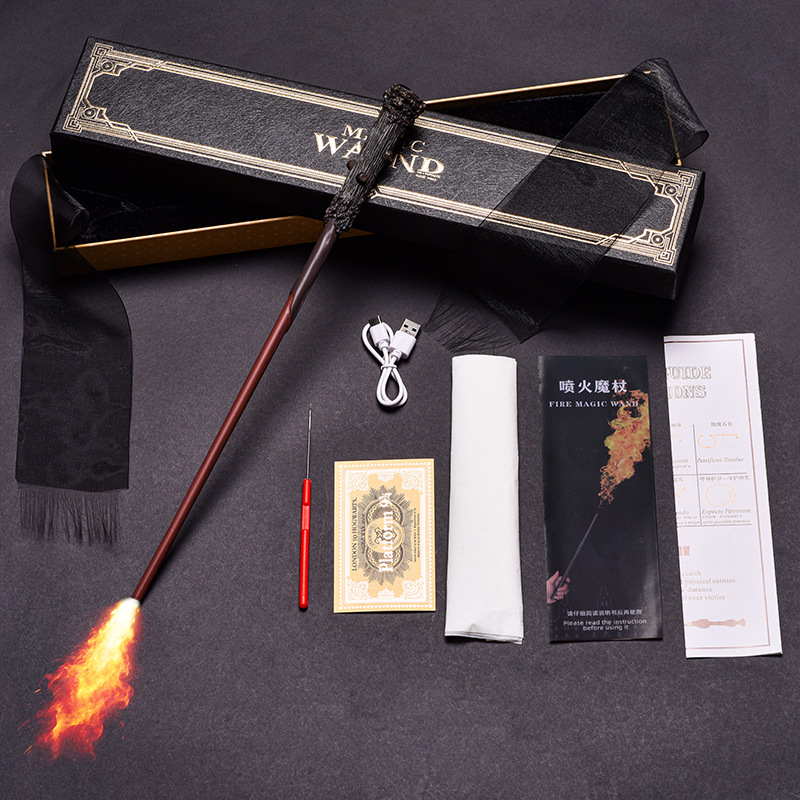 Varita mágica de fuego de Harry Potter varita mágica de fuego de alta calidad varita mágica de fuego de Hermione varita mágica de fuego de película de caza de curiosidades accesorios mágicos image 6