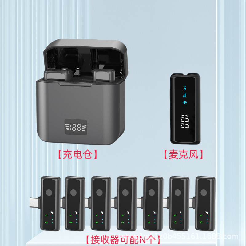 プライベートモデルのマルチプラットフォームライブブロードキャストラベリアマイク、ワンショットマルチレシーバー、複数のAndroidおよびApple携帯電話を同時に使用可能|undefined