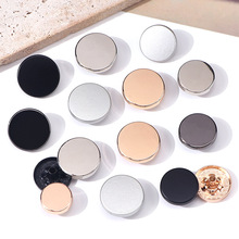 纽扣四合扣平面面扣锌合金暗扣免缝高档哑光黑色彩色面扣面板扣子