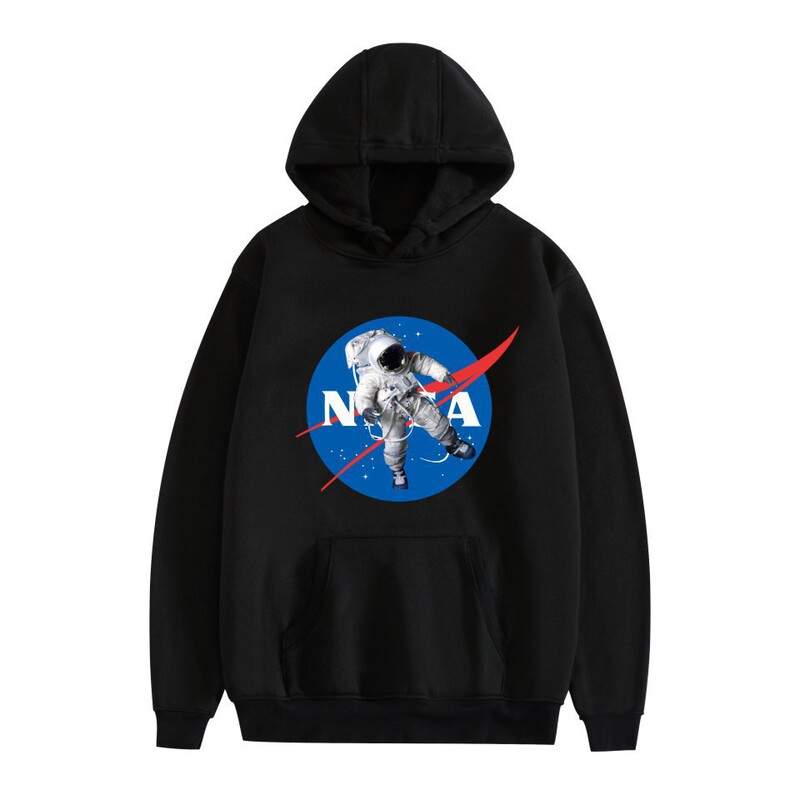 Cross-border foreign trade NASA space hooded men's and women's casual sports pocket sweater Cross-border foreign trade NASA space hooded men's and women's casual sports pocket sweater