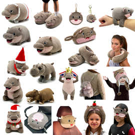 跨境新款 moo deng plush 弹跳猪 侏儒河马 毛绒玩具