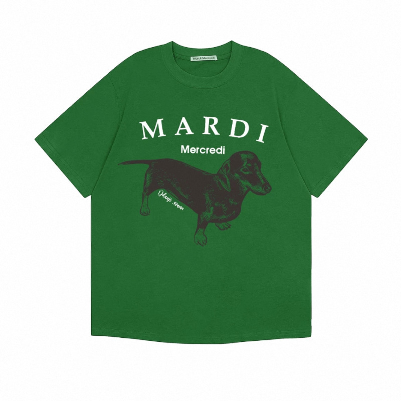 【2025新作】本物のマルディ半袖ゴルフダックスフントフラワーネックレスドッグゴールドハイシルバー同Tシャツ|undefined