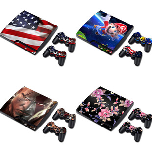 PS3 SLIM���C �Α�C�N�� ���oĤ ���Nskin sticker �Բʱ��y