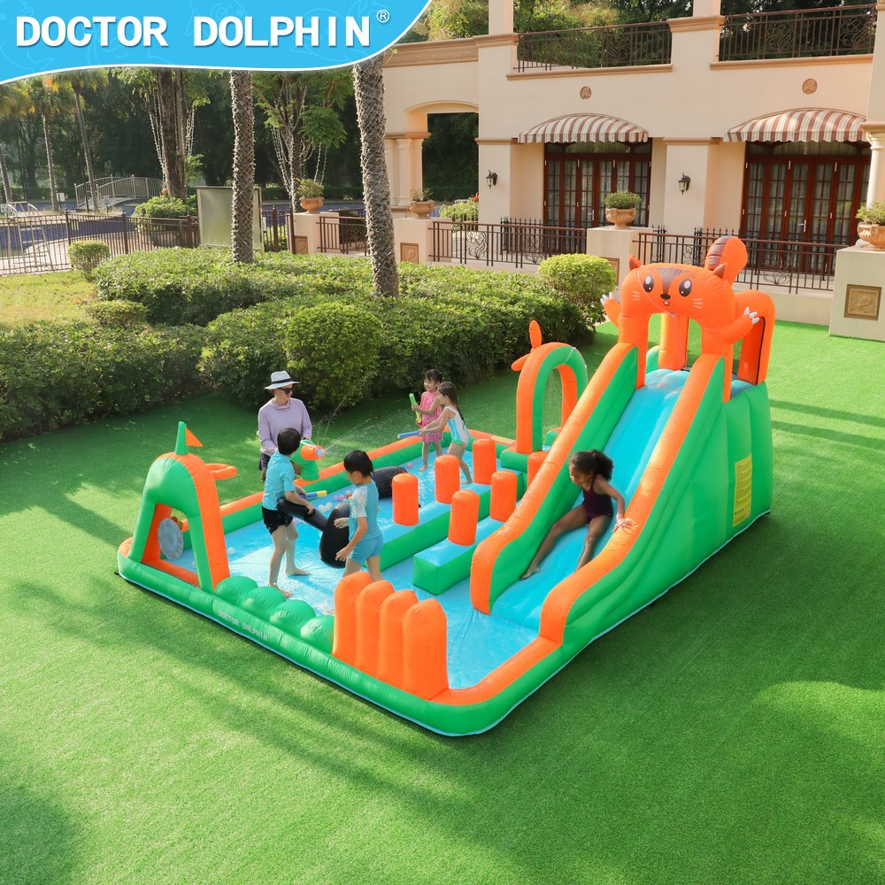 Doctor Pig| Castillo infláble al aire libre para niños multifuncional sprinkler parque infláble castillo infláble casero deslizante cama de salto