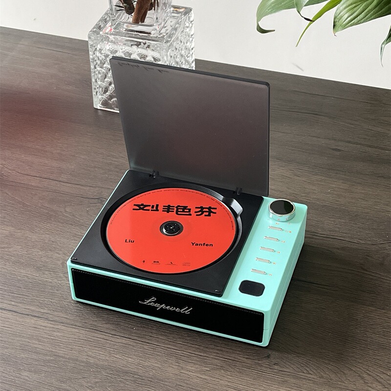 Popular Retro Cd Player with Screen, Portable Bluetooth Speaker, All-In-One Album Player, Trendy Gift Audio Device