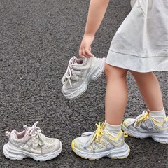 儿童老爹鞋2025春秋季新款女童运动鞋男童轻便休闲跑步鞋中大童潮