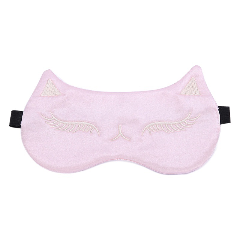 2022 nueva Máscara de ojo de seda de mora de seda artificial de dibujos animados lindo sombreado protección para los ojos cómodo dormir niños máscara de ojo al por mayor