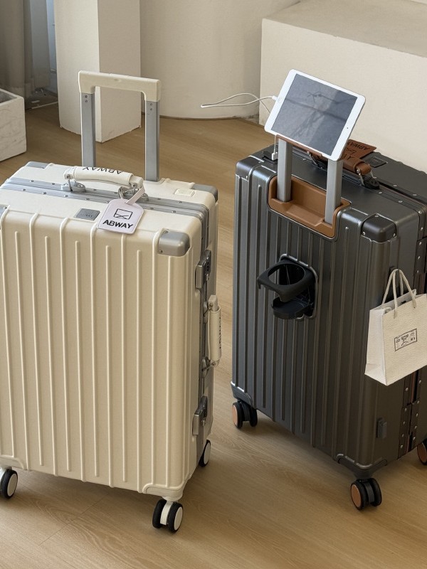 Maleta trolley nueva maleta duradera de gran capacidad, caja de marco de aluminio de alta gama, caja de contraseña de embarque universal unisex