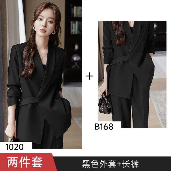 GDX1020 (belt style) black suit + B168 black pants