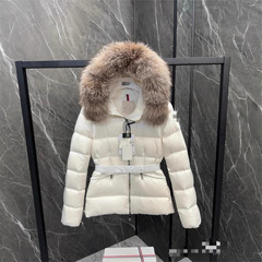 90绒进口狐狸毛收腰女款羽绒服新款女士毛领收腰外套冬季羽绒服