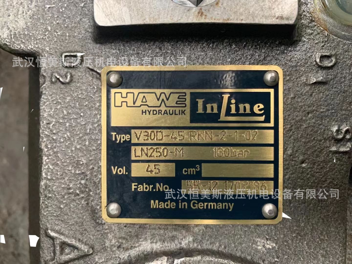 德国HAWE哈威柱塞泵V80M-200LUMN-1-0-XX/LSN-2/190-400C315-Z05