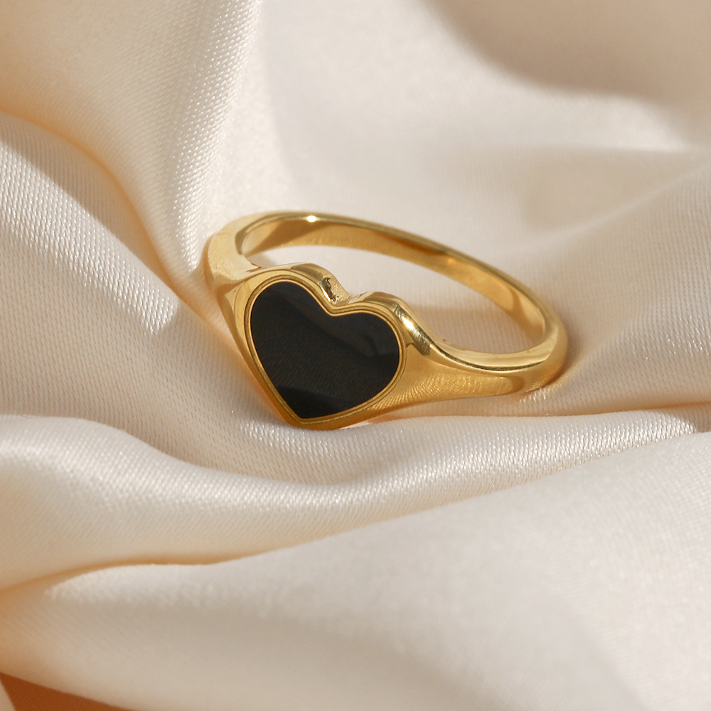 Sweet Heart Shape Smiley Face Stainless Steel Rings Stainless Steel Rings